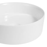 Aura 14.25 in. Round Art Deco Contemporary Ceramic Bathroom Vessel Sink