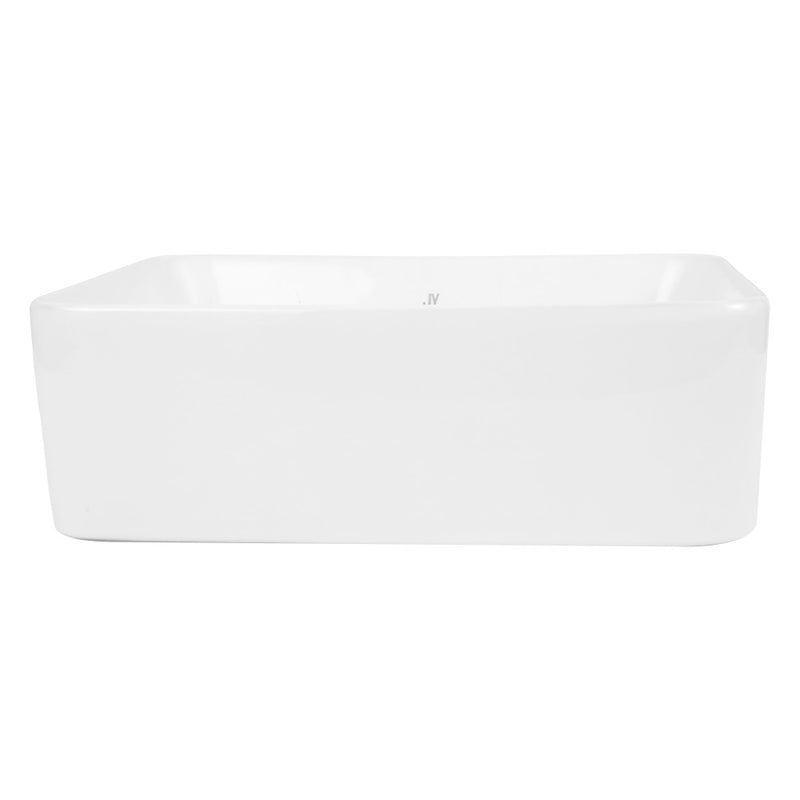 Ferbon 16 in. W x 12 in. D Modern Rectangular Ceramic Above Counter Vessel Bathroom Vanity Sink Basin