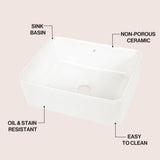 Ferbon 16 in. W x 12 in. D Modern Rectangular Ceramic Above Counter Vessel Bathroom Vanity Sink Basin