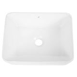 Ferbon 16 in. W x 12 in. D Modern Rectangular Ceramic Above Counter Vessel Bathroom Vanity Sink Basin
