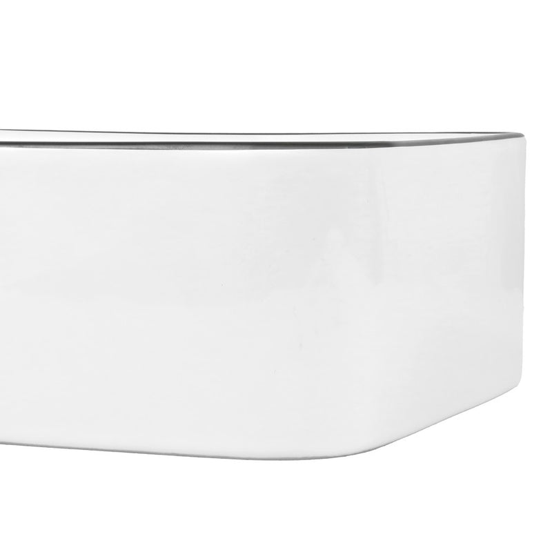 Ferbon 16 in. W x 12 in. D Modern Rectangular Ceramic Above Counter Vessel Bathroom Vanity Sink Basin
