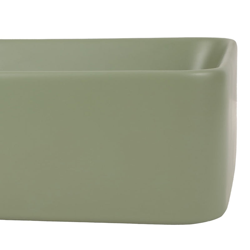 Ferbon 16 in. W x 12 in. D Modern Rectangular Ceramic Above Counter Vessel Bathroom Vanity Sink Basin