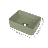 Ferbon 16 in. W x 12 in. D Modern Rectangular Ceramic Above Counter Vessel Bathroom Vanity Sink Basin