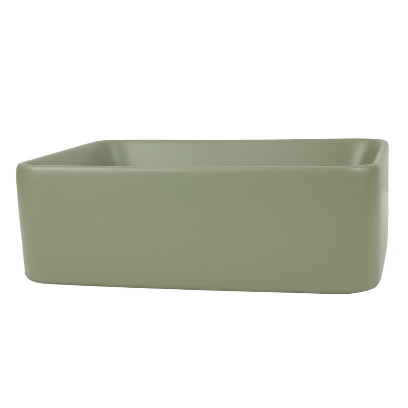Ferbon 16 in. W x 12 in. D Modern Rectangular Ceramic Above Counter Vessel Bathroom Vanity Sink Basin