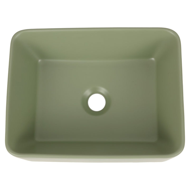Ferbon 16 in. W x 12 in. D Modern Rectangular Ceramic Above Counter Vessel Bathroom Vanity Sink Basin