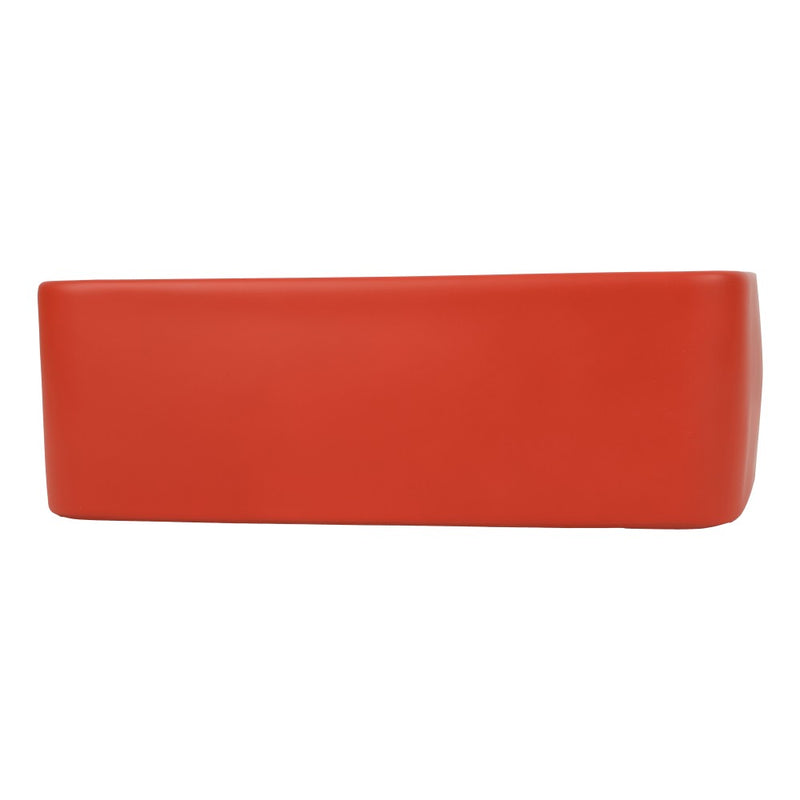 Ferbon 16 in. W x 12 in. D Modern Rectangular Ceramic Above Counter Vessel Bathroom Vanity Sink Basin
