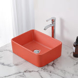 Ferbon 16 in. W x 12 in. D Modern Rectangular Ceramic Above Counter Vessel Bathroom Vanity Sink Basin