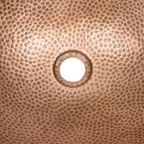 Dinghy 19 in. Boat-Shaped Rustic Pure Copper Hand-Hammered Above Counter Vessel Bathroom Vanity Sink