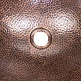 Dinghy 19 in. Boat-Shaped Rustic Pure Copper Hand-Hammered Above Counter Vessel Bathroom Vanity Sink