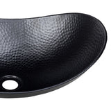 Dinghy 19 in. Boat-Shaped Rustic Pure Copper Hand-Hammered Above Counter Vessel Bathroom Vanity Sink