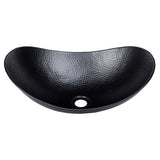 Dinghy 19 in. Boat-Shaped Rustic Pure Copper Hand-Hammered Above Counter Vessel Bathroom Vanity Sink