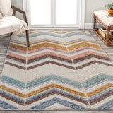 Elin Chevron High-low Area Rug