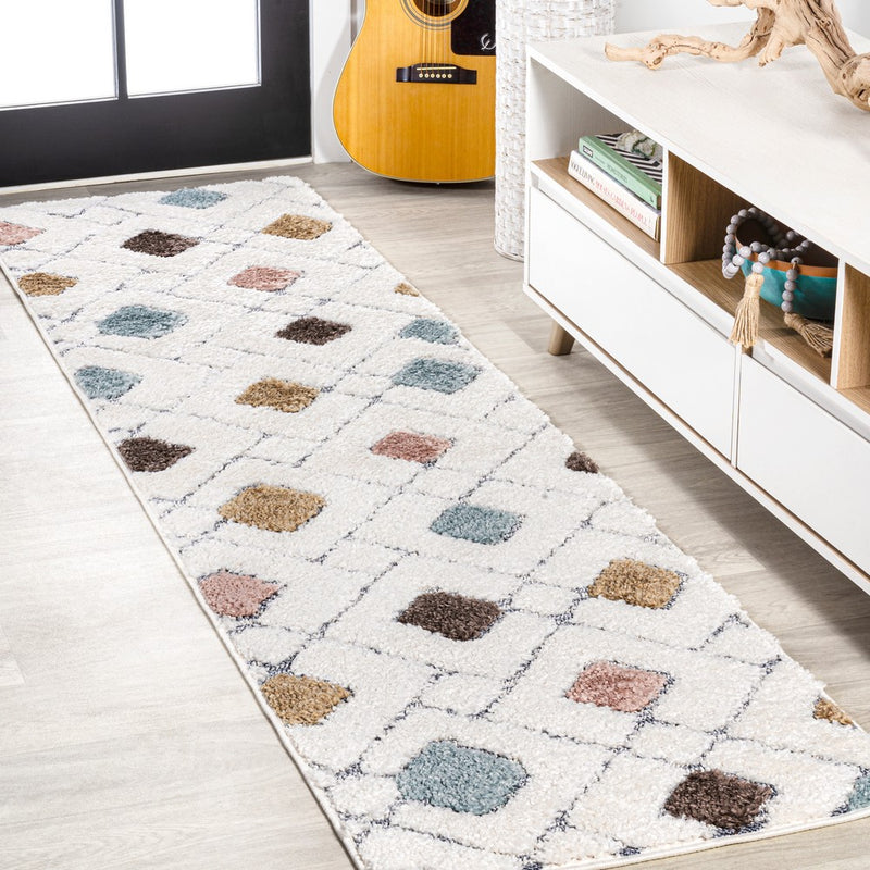 Astrid Retro Trellis High-low Area Rug