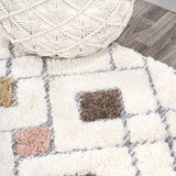 Astrid Retro Trellis High-low Area Rug