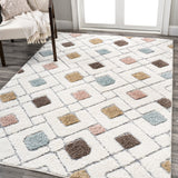 Astrid Retro Trellis High-low Area Rug