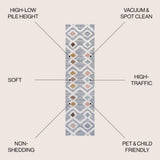 Monique Trellis High-low Area Rug