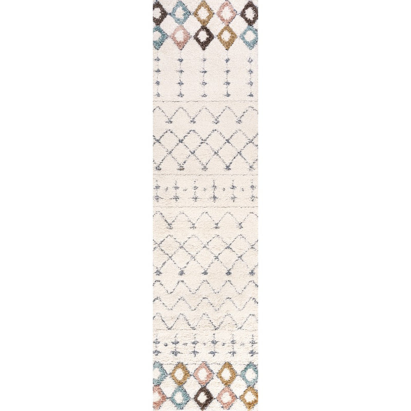 Pia Moroccan Trellis Plush Carved Area Rug
