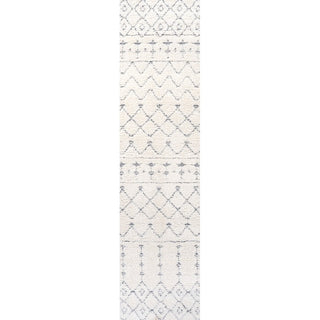 Pia Moroccan Trellis Plush Carved Area Rug