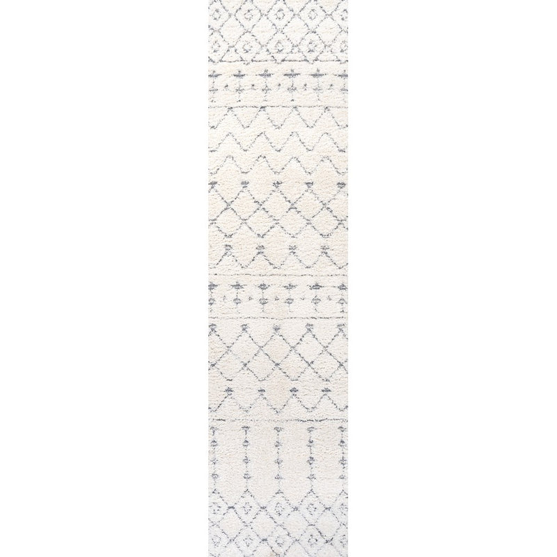 Pia Moroccan Trellis Plush Carved Area Rug