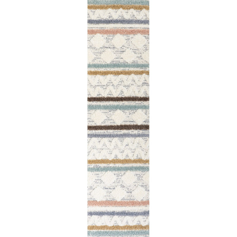 Faiza Moroccan Striped Geometric High-low Area Rug