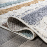 Faiza Moroccan Striped Geometric High-low Area Rug