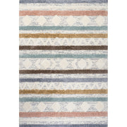 Faiza Moroccan Striped Geometric High-low Area Rug