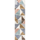 Aileen Geometric Scandi Colorblock Carved Area Rug