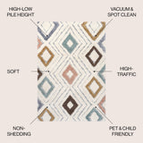 Amira Diamond Tribal High-low Area Rug