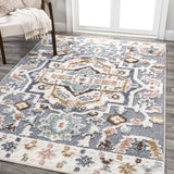 Aziza Persian Medallion High-low Area Rug