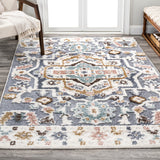 Aziza Persian Medallion High-low Area Rug