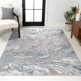 Swirl Marbled Abstract Area Rug