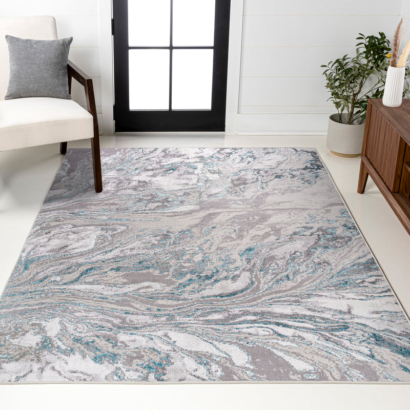 Swirl Marbled Abstract Area Rug