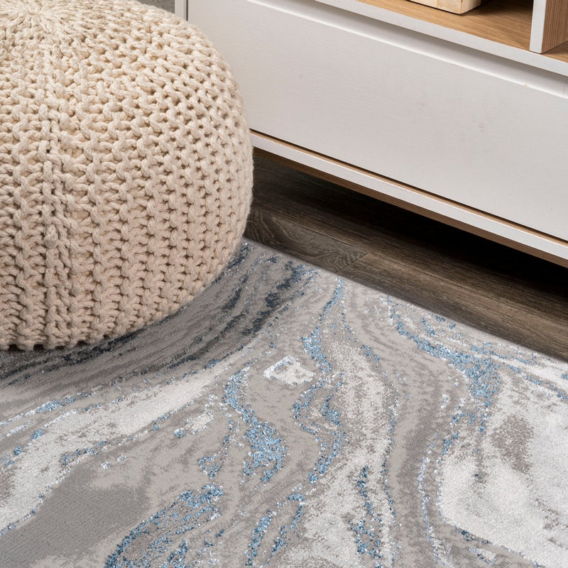 Swirl Marbled Abstract Area Rug