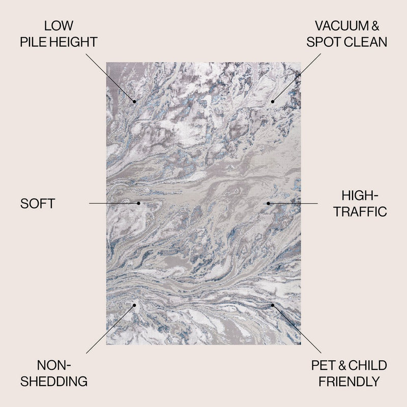 Swirl Marbled Abstract Area Rug