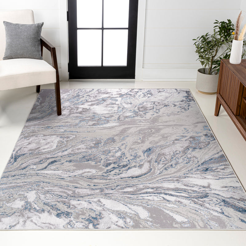 Swirl Marbled Abstract Area Rug