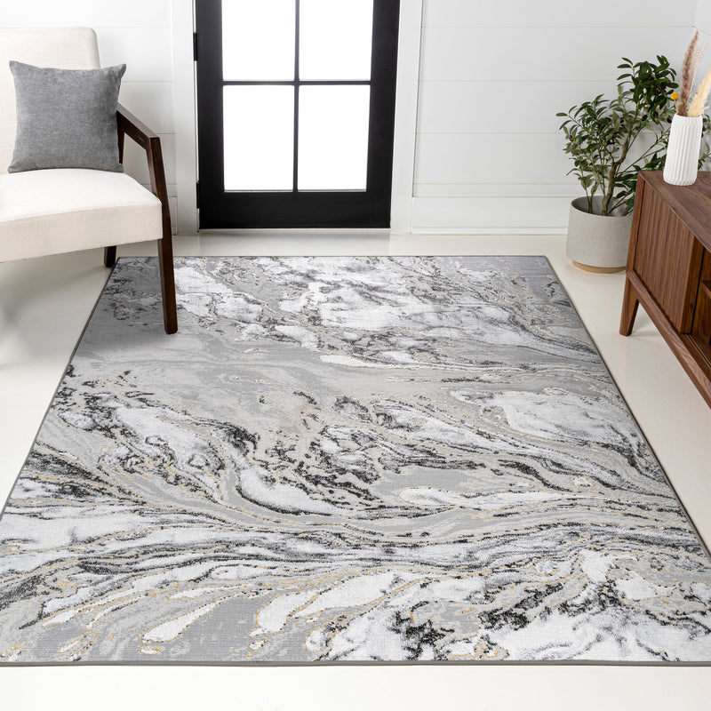 Swirl Marbled Abstract Area Rug