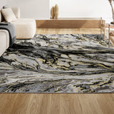 Swirl Marbled Abstract Area Rug