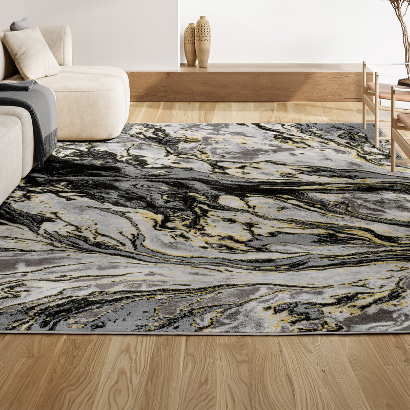 Swirl Marbled Abstract Area Rug