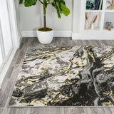 Swirl Marbled Abstract Area Rug