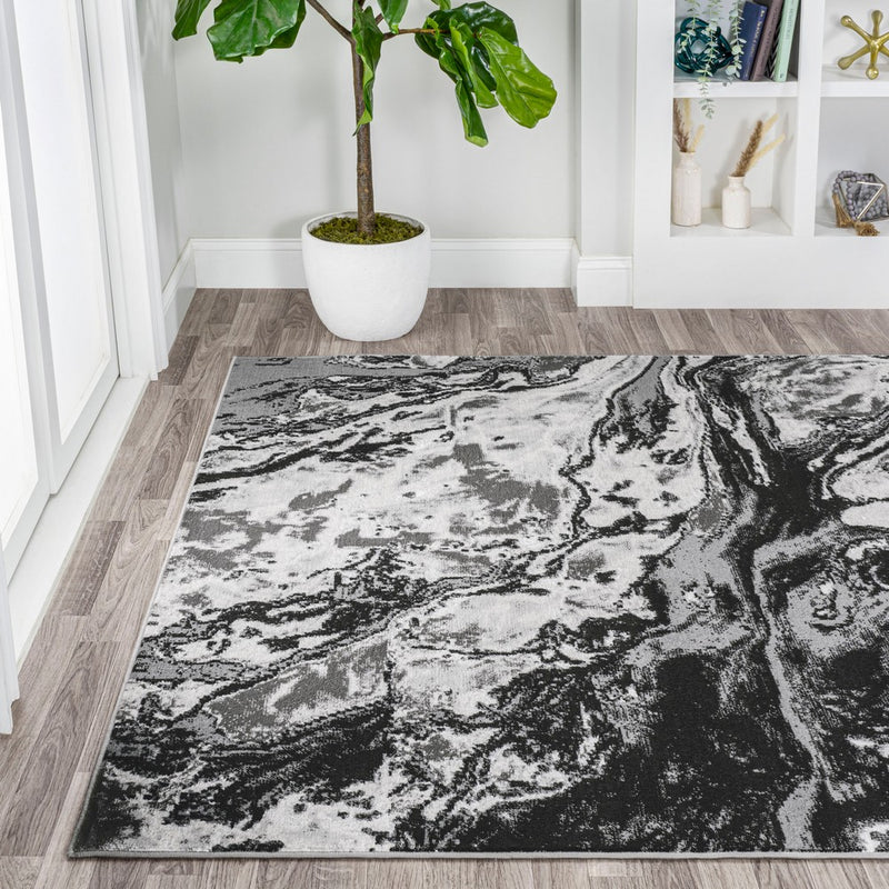 Swirl Marbled Abstract Area Rug