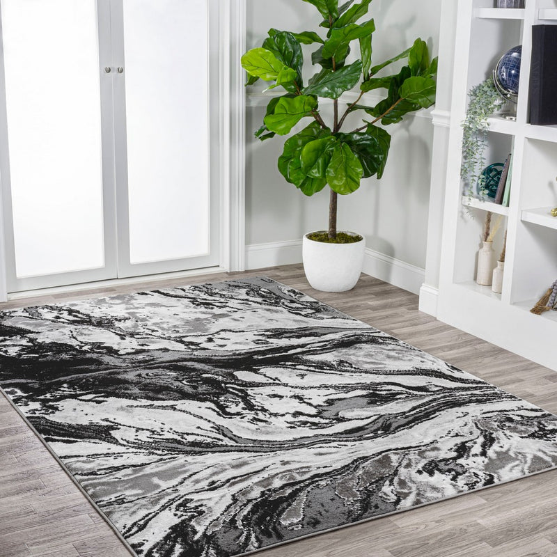 Swirl Marbled Abstract Area Rug