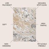 Swirl Marbled Abstract Area Rug