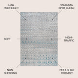 Ancient Faded Trellis Area Rug