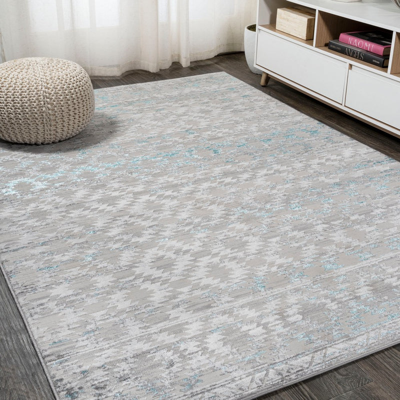 Ancient Faded Trellis Area Rug