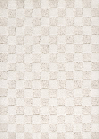Rook Geometric Checker High-low Shag Area Rug