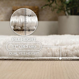 Rook Geometric Checker High-low Shag Area Rug