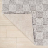 Rook Geometric Checker High-low Shag Area Rug