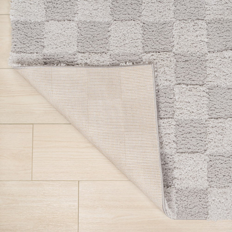 Rook Geometric Checker High-low Shag Area Rug