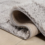 Rook Geometric Checker High-low Shag Area Rug
