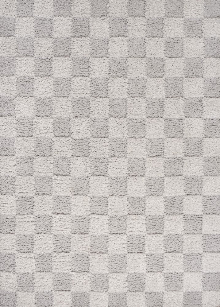 Rook Geometric Checker High-low Shag Area Rug